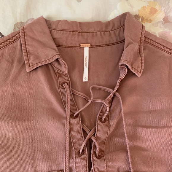 MOVED〰️ FP Rust Lace Up Top - Picture 4 of 6